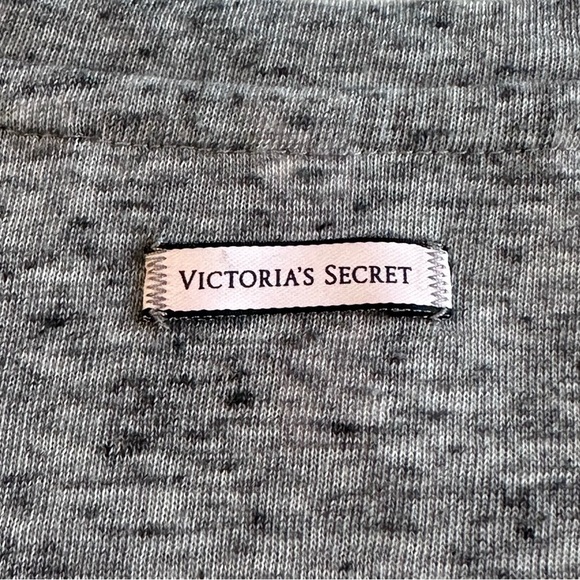 VICTORIA’S SECRET Heather Gray Henley Top The Dreamer Long Sleeve Tee Women’s M - Picture 8 of 13